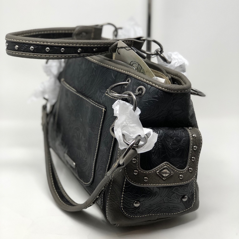 Montana West Embossed Concealed Carry Satchel - Picture 3 of 5
